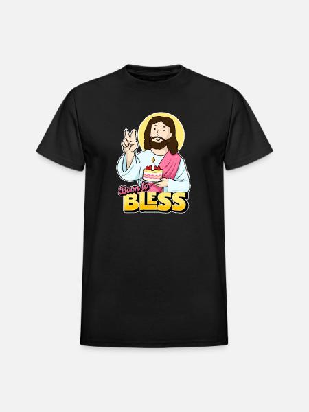 Born to Bless - Heavyweight Unisex T-Shirt by Gildan - black