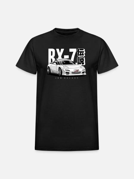 JDM Galaxy RX-7 Legend - Heavyweight Unisex T-Shirt by Gildan - black
