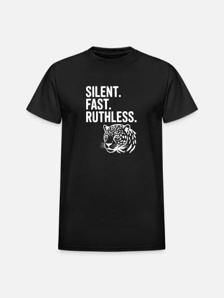 Silent. Fast. Ruthless. - Heavyweight Unisex T-Shirt by Gildan - black