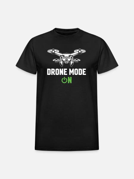 Drone Mode: On - Heavyweight Unisex T-Shirt by Gildan - black