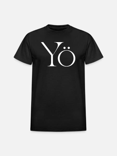 Yö Glyph Monochrome - Heavyweight Unisex T-Shirt by Gildan - black