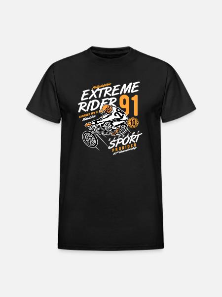 Extreme Rider 91 BMX - Heavyweight Unisex T-Shirt by Gildan - black