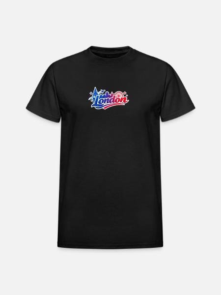 London Skyline Splash - Heavyweight Unisex T-Shirt by Gildan - black