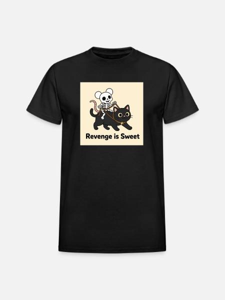 Revenge is Sweet Halloween Design - Heavyweight Unisex T-Shirt by Gildan - black