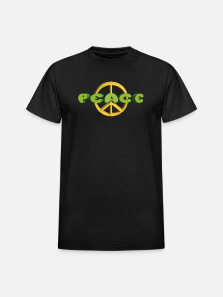 Peace on Earth - Heavyweight Unisex T-Shirt by Gildan - black