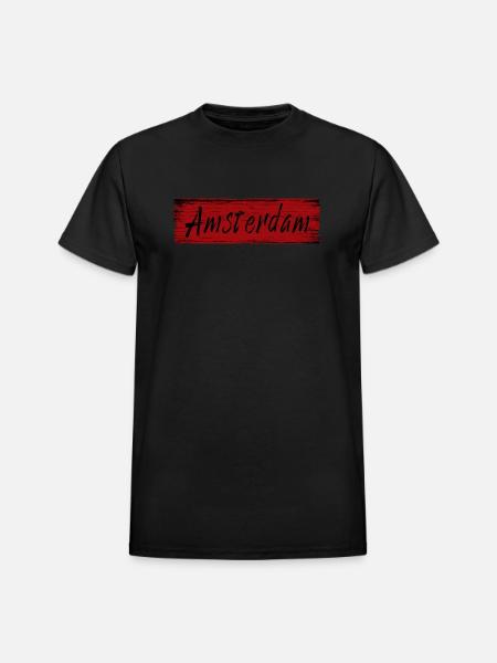 Amsterdam - Heavyweight Unisex T-Shirt by Gildan - black