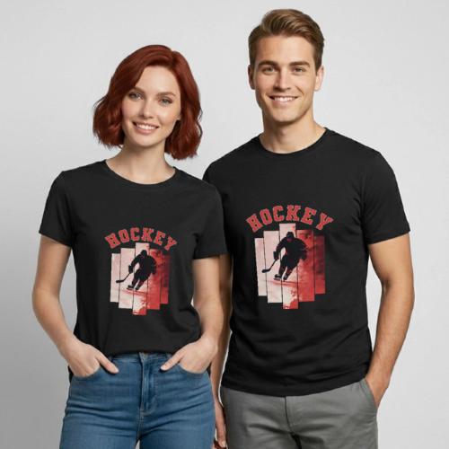 Hockey Spirit - Heavyweight Unisex T-Shirt by Gildan