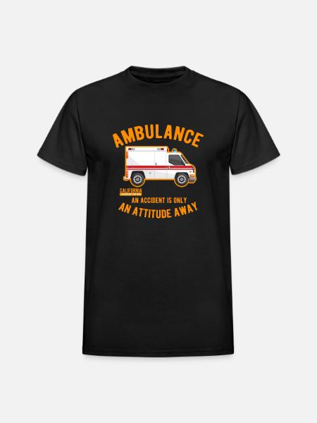 Ambulance Emergency Rescue - Heavyweight Unisex T-Shirt by Gildan - black