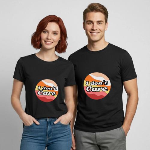 I Don’t Care Vibes - Heavyweight Unisex T-Shirt by Gildan