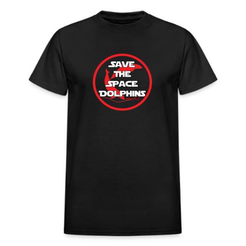 Save The Space Dolphins - Heavyweight Unisex T-Shirt by Gildan