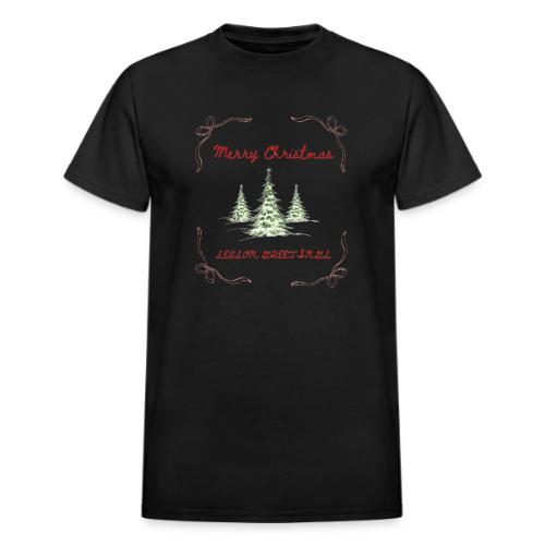 Beautiful Green Christmas Tree Graphic - Heavyweight Unisex T-Shirt by Gildan