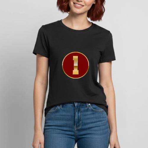 Number 1 in Gold Varsity Font - Heavyweight Unisex T-Shirt by Gildan