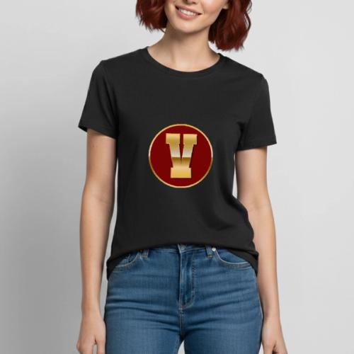 Letter V – Capital Varsity Alphabet Monogram - Heavyweight Unisex T-Shirt by Gildan