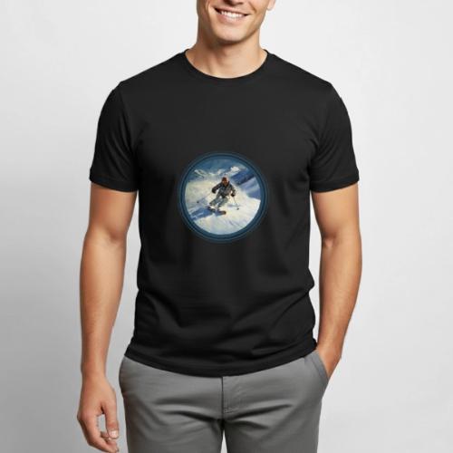 Skiing Power Moves - Heavyweight Unisex T-Shirt by Gildan