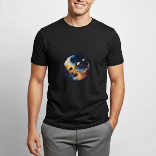 Chaotic Color Planets - Heavyweight Unisex T-Shirt by Gildan
