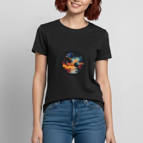Cosmic Brush Planets - Heavyweight Unisex T-Shirt by Gildan