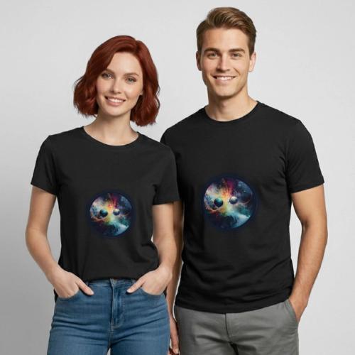 Chaotic Color Planets - Heavyweight Unisex T-Shirt by Gildan