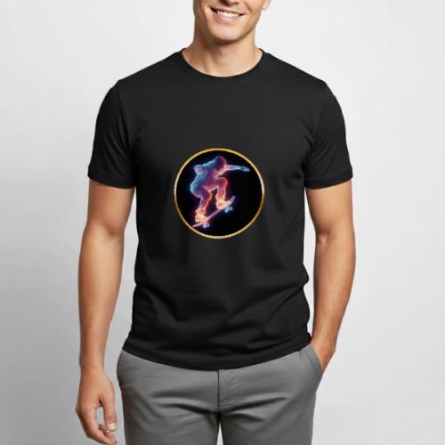 Skateboarding: Neon Skate Orbit - Heavyweight Unisex T-Shirt by Gildan