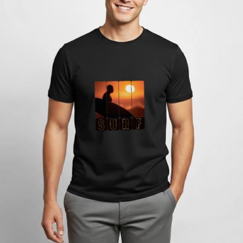 Surfing: Sunset Surf Panels - Heavyweight Unisex T-Shirt by Gildan