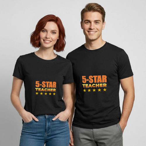 Five-Star Teacher - Heavyweight Unisex T-Shirt by Gildan