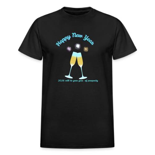 Happy New Year 2026 Prosperity Design - Heavyweight Unisex T-Shirt by Gildan