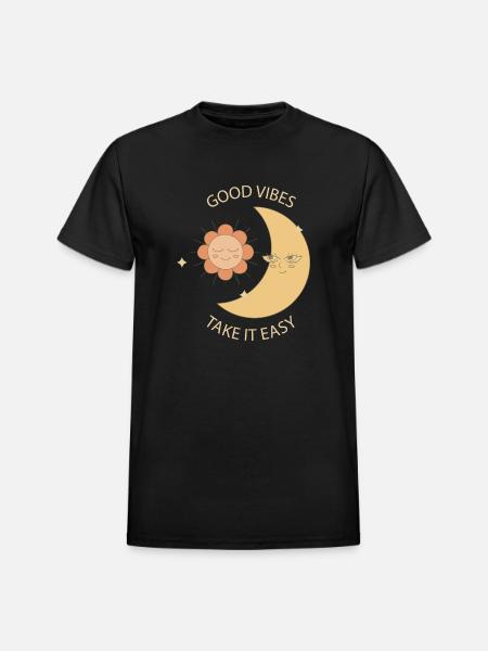 Take it easy summer - Heavyweight Unisex T-Shirt by Gildan - black