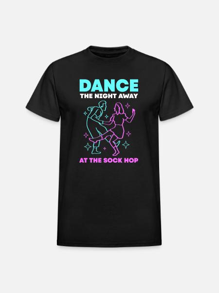 Dance Party Sock Hop - Heavyweight Unisex T-Shirt by Gildan - black