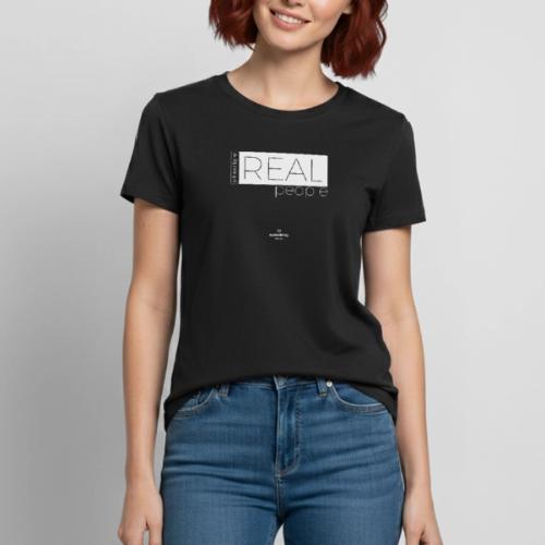 Real in white - Heavyweight Unisex T-Shirt by Gildan