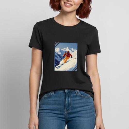 Mountain Skiing Vibes - Heavyweight Unisex T-Shirt by Gildan