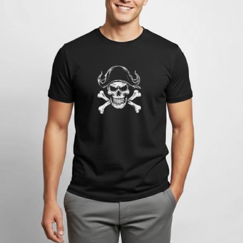 Pirate Skull and Crossbones - Heavyweight Unisex T-Shirt by Gildan