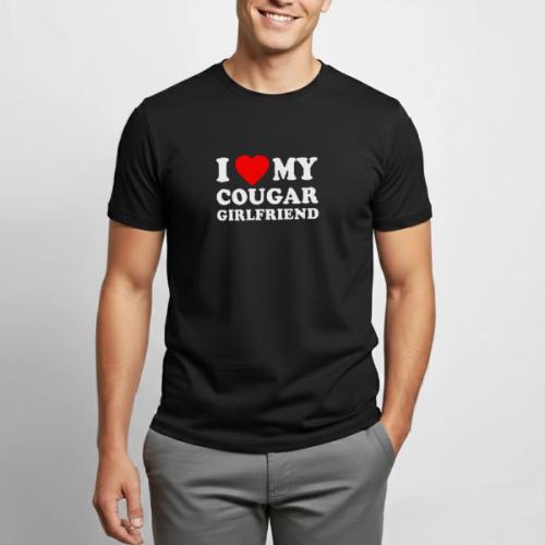 I Love My Cougar Girlfriend - Heavyweight Unisex T-Shirt by Gildan