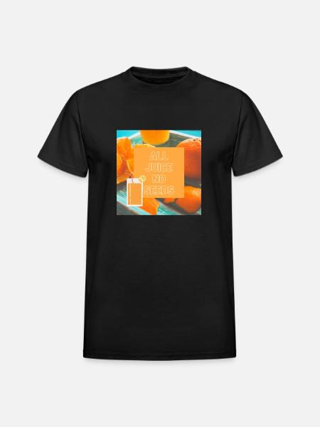 ALL JUICE NO SEEDS - Heavyweight Unisex T-Shirt by Gildan - black