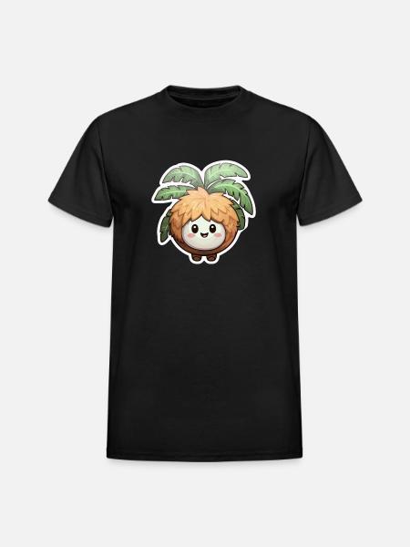 Coconut kawaii - Heavyweight Unisex T-Shirt by Gildan - black