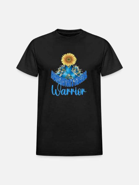 Huntington's disease awareness sunflower - Heavyweight Unisex T-Shirt by Gildan - black