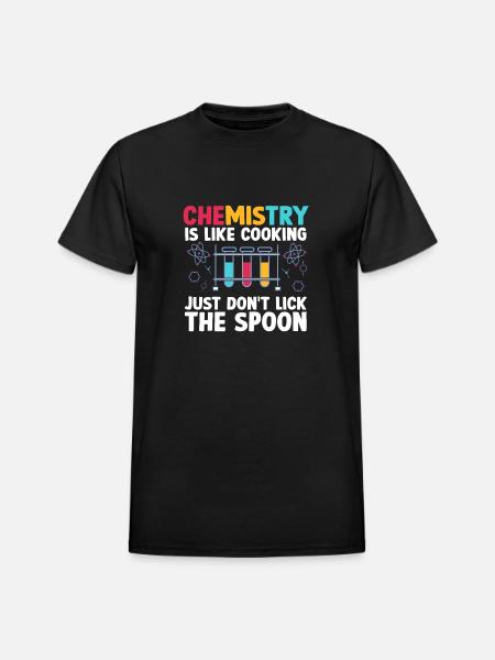 Chemistry Is like cooking just don't Funny - Heavyweight Unisex T-Shirt by Gildan - black