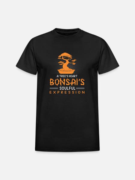 Bonsai Tree - Heavyweight Unisex T-Shirt by Gildan - black