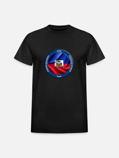 Haiti - Heavyweight Unisex T-Shirt by Gildan - black