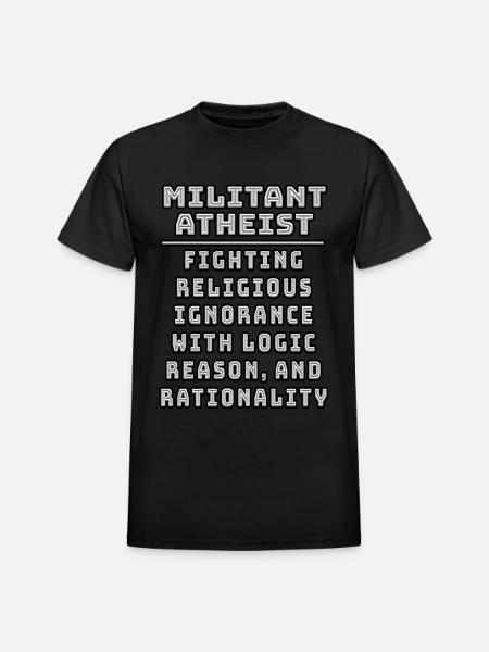 Militant Atheist - Heavyweight Unisex T-Shirt by Gildan - black