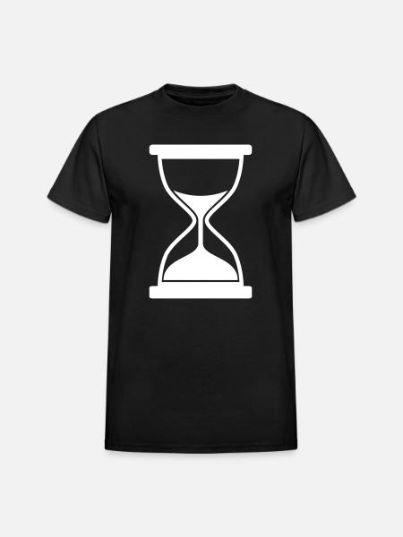 Minimal Hourglass Silhouette - Heavyweight Unisex T-Shirt by Gildan - black
