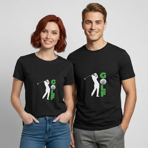 Golf: Classic Golf Motion - Heavyweight Unisex T-Shirt by Gildan