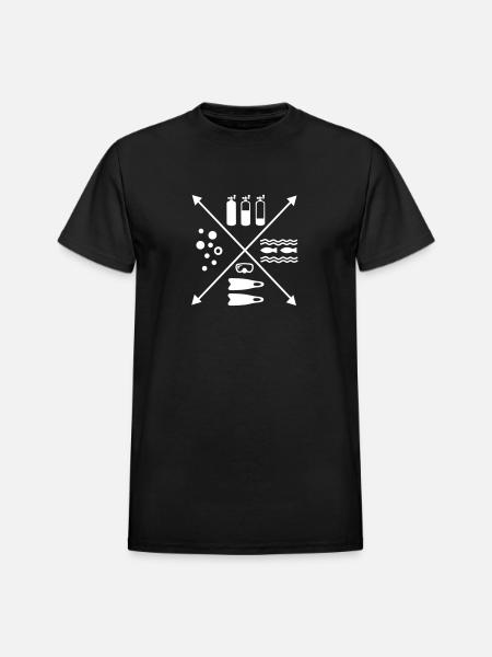 Scuba Diving - Heavyweight Unisex T-Shirt by Gildan - black
