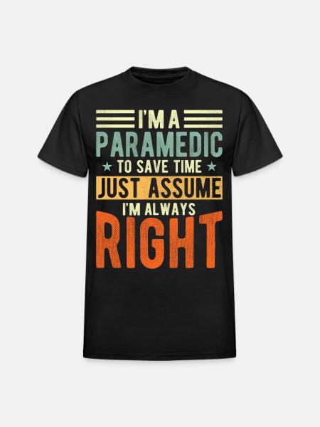 Paramedic - Heavyweight Unisex T-Shirt by Gildan - black