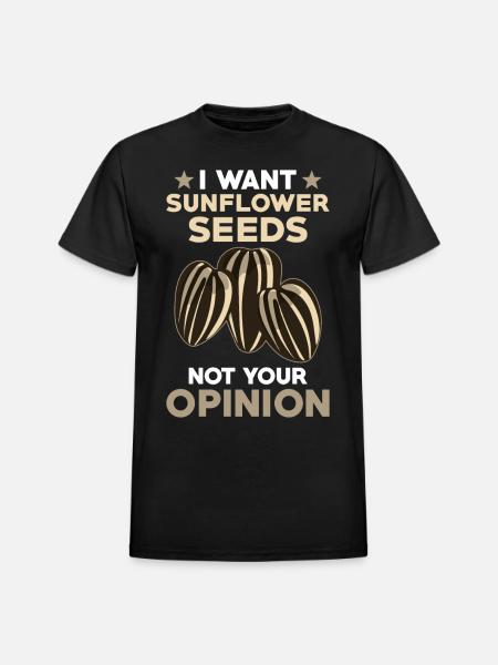 Sunflower Seeds - Heavyweight Unisex T-Shirt by Gildan - black