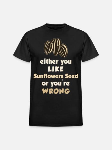 Sunflower Seeds - Heavyweight Unisex T-Shirt by Gildan - black