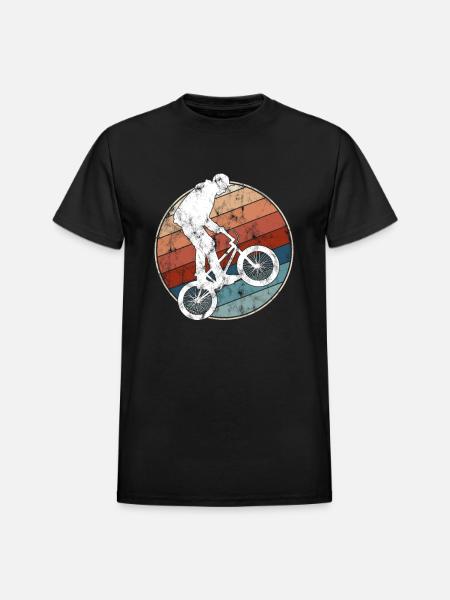 Retro BMX Rider - Heavyweight Unisex T-Shirt by Gildan - black