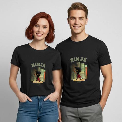 Cute Ninja Attack - Heavyweight Unisex T-Shirt by Gildan
