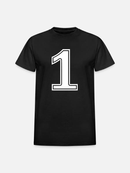 1 - Heavyweight Unisex T-Shirt by Gildan - black