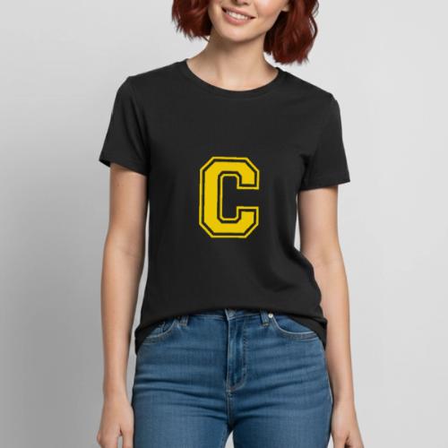 Letter C – Capital Athletic Alphabet Monogram - Heavyweight Unisex T-Shirt by Gildan