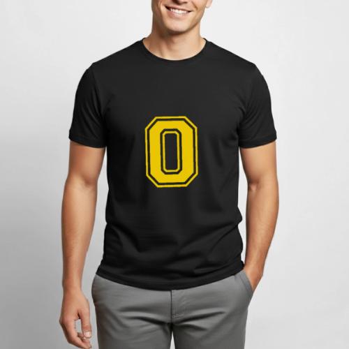 Letter O – Capital Athletic Alphabet Monogram - Heavyweight Unisex T-Shirt by Gildan