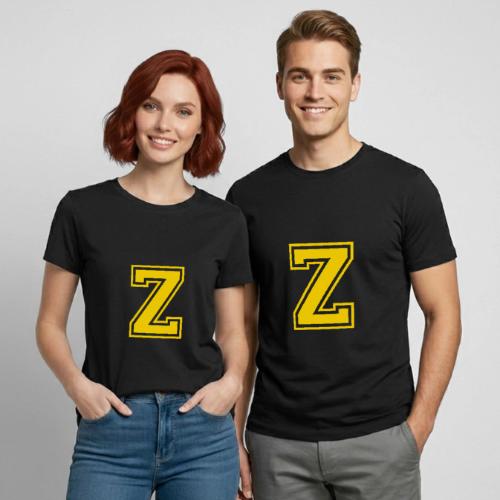 Letter Z – Capital Athletic Alphabet Monogram - Heavyweight Unisex T-Shirt by Gildan